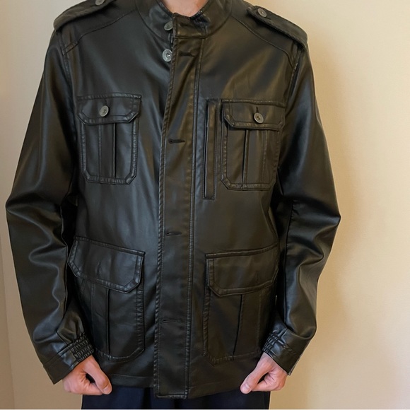 Buffalo David Britton Leather Jacket L - Picture 2 of 8